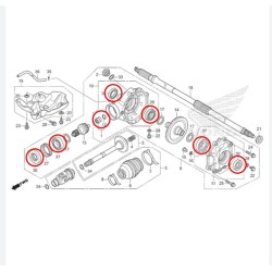 KIT REPARO DIFERANCIAL TRASEIRO TRX420 2014